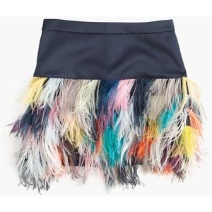 J. Crew Collection Ostrich Feather Skirt